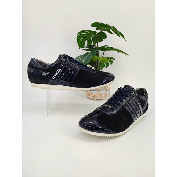 Dolce & Gabbana Men's Blue Leather Sneakers Size 10 US